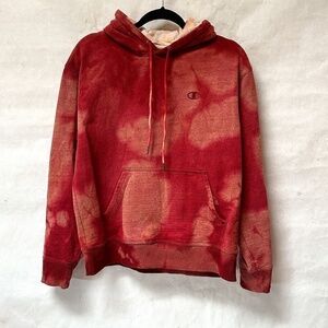 Vintage Champion Athletic Long Sleeve Yoga Tie Dye Acid Wash Workout Hoodie